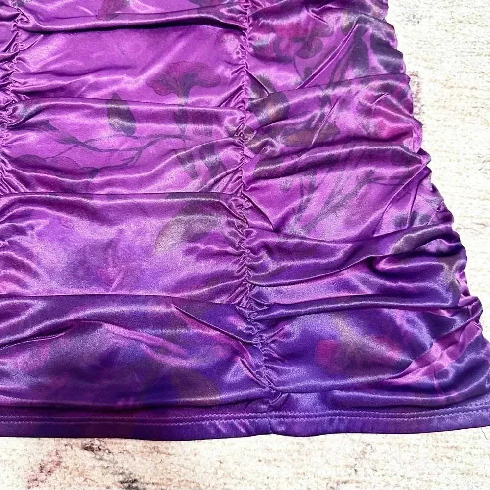 Y2K Studio Y  Purple ruched top size medium - Picture 9 of 12